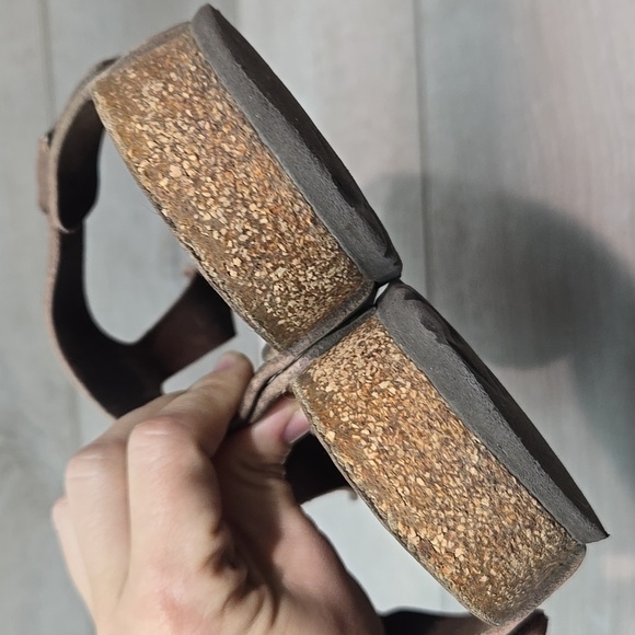 Birkenstock Women Gizeh Brown Sandals Slide Shoes Sz 39/8 Regular - Picture 5 of 10